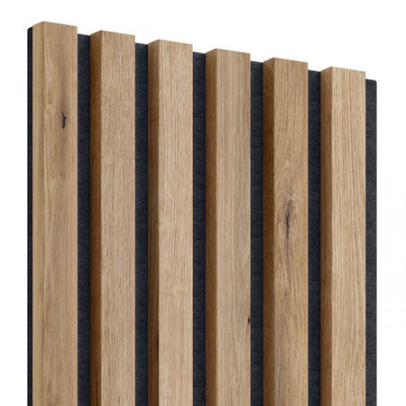 Acoustic Slats Panel - European OAK - DecorMania.eu