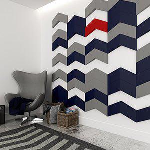 CHEVRON Acoustic soft 3D wall panel - DecorMania.eu