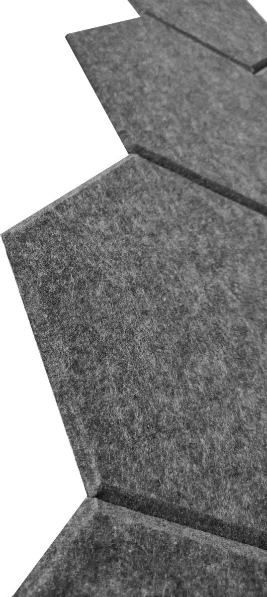 HEXA Felt 3D - DARK GREY 3pcs. - DecorMania.eu