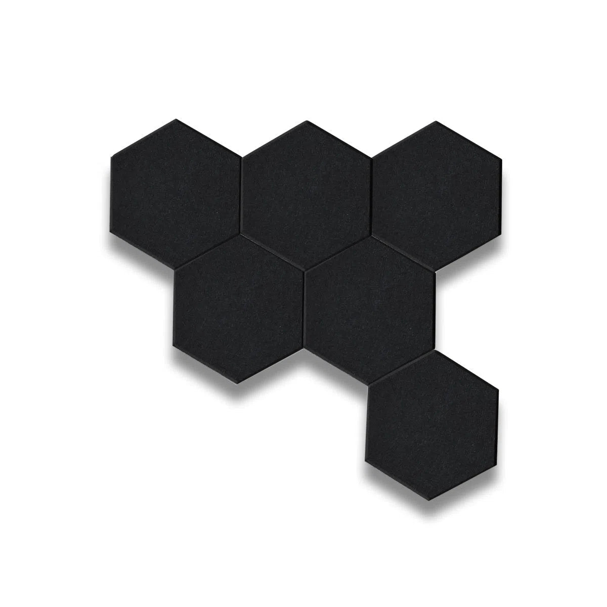 HEXA Felt 3D Panel - BLACK 3pcs. - DecorMania.eu