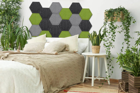 HEXA RIFT Felt Panel - GREY - DecorMania.eu